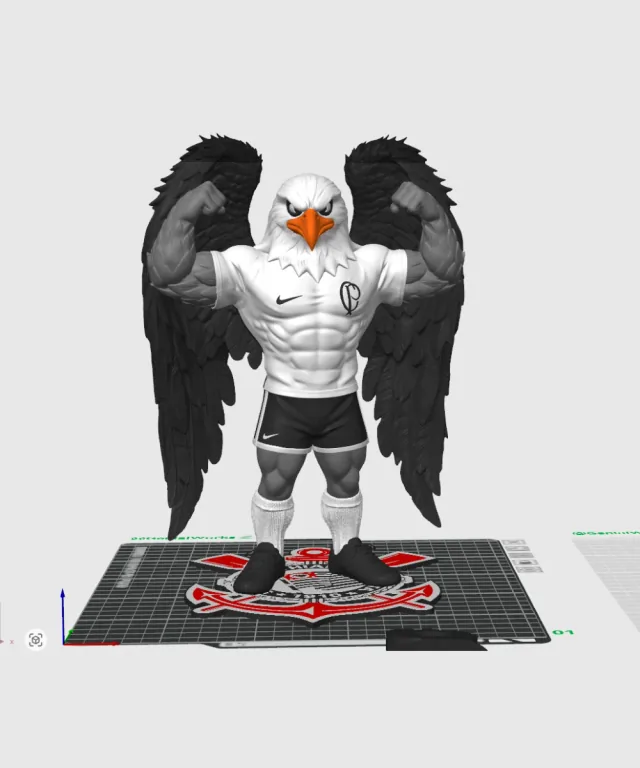 Mascote esportivo impresso em 3D