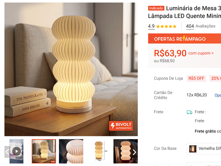 Luminária 3D